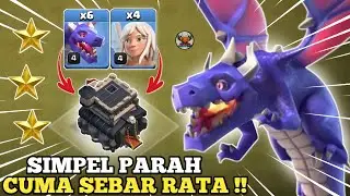 SIMPEL PARAH‼️ BASE APAPUN RATA!! TH 9 QUEEN WALK DRAGON||Clash Of Clans
