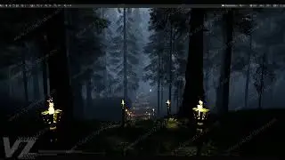 Night Forest Environment with Golden Horse in Unreal Engine | By Vibrant Zone Studios #vibrantzone