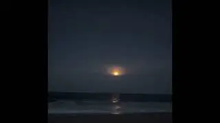 Relaxing Ocean Waves | Waxing Moon | Moonrise | Bay Head Beach | New Jersey | USA