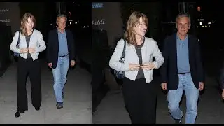 Austrian-German Actor Christoph Waltz and Wife Judith Holste Enjoy Their Night Out at Giorgio Baldi!