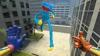 GIANT SCARY HUGGY WUGGY FROM POPPY PLAYTIME ATTACKS BETWEEN SKYSCRAPERS THE CITY ! | GARRY&rsquo;S MOD