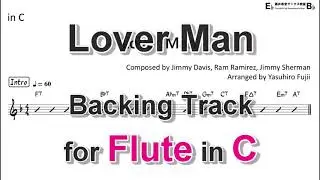 Lover Man - Backing Track with Sheet Music for Flute in C