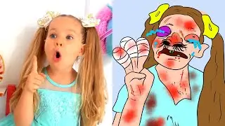 Diana Pretend Play with Ride On Horse Toy | funny drawing meme.