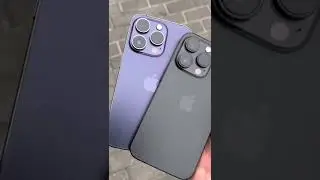 iPhone 14 Pro Space Black Vs  Deep Purple #iphone14 #shorts
