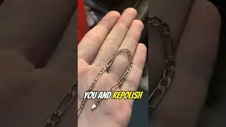 POLISHING A 10K GOLD BRACELET DAMAGED WITH ACID #shorts