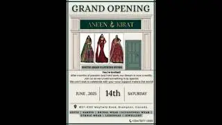 Grand Opening of Aneen Kirat- South Asian Clothing Store #clothingstore #indiandress #traditional