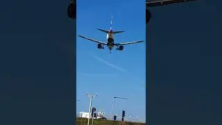 British Airways landing at heathrow airport. #planespotting #aviation #short #fyp