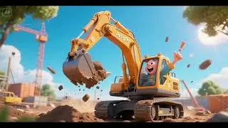 🏗️🎵 Excavator&rsquo;s Dig Dig Dig Song | Fun Construction Song for Kids | Nursery Rhymes & Learning ✨