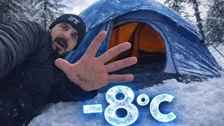 -8&deg;C Snow Camping 🏕️ | Extreme Cold Tent Camping ❄️ | Winter Adventure