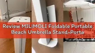 Review MILIMOLI Foldable Portable Beach Umbrella Stand-Portable Patio Umbrella Base Holder,Outdoor S
