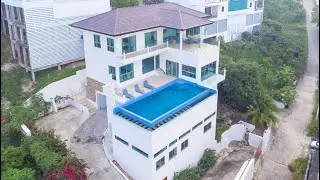 Samui for rent ~ 6,5k $ per month 4 Beds sea view villa +cinema, gym, steam and massage in Bophut ⤵️