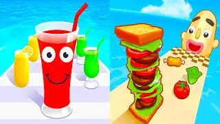 Sandwich Runner VS Juice Run || Epic MixPlay 🔥 Max Levels Unlocked | Full Gameplay Walkthrough #266