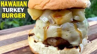 ALOHA! HAWAIIAN TURKEY BURGERS with Homemade Pineapple Slaw on a Weber Q Grill