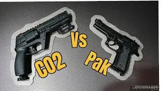 Test d&rsquo;impact entre PAK kimar 92  9mm &agrave; blanc VS snowpeak cp300 CO2 #defense 
