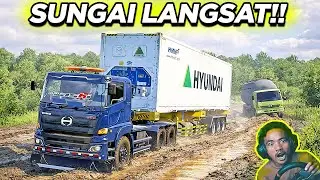 PERJALANAN Sulit‼️Hino Kontainer Sungai Langsat &ndash; Tamiang | ETS2