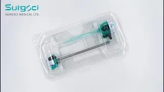 5mm Trocar EO Sterilized Transparent Tip Laparoscopic Disposable Optical Trocar | T5L100V | Surgsci