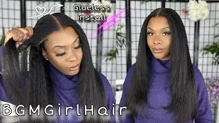 Lovely Everyday Wig | M-cap Kinky Straight 9x6 Wear Go Wig HD Lace  Glueless Wig | BGMgirl Hair