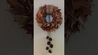 Rustic Fall Leaves Wreath #handmade #art #wreaths #fall #florist