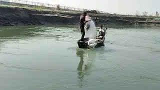 There are so many fishes in Ganga Nandi that as soon as the net is cast, the fishes get trapped #...