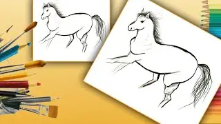 Horse drawing easy || How to draw a horse easy step by step