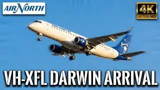 Air North Embraer VH-XFL ERJ-190 arriving from Darwin