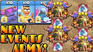 Th16 C.O.O.K.I.E.R & Ram Rider Attack With Bag of Frostmites!! New Events Army Th16 Attack Strategy