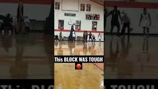 This BLOCK was CRAZY #shorts #basketball #highlights