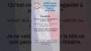 🥖🧀 GCSE French Oral Practice Q12: 1 Sample Question, 3 Great Answers 🗣️ #gcsefrench #frenchrevision