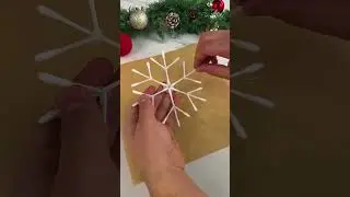 Cotton swab snowflake ornament ❄️🎄 #creative #snowflakes #cotton #trick