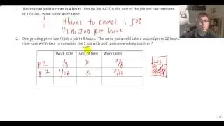 Solving Work Rate Problems