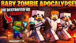 Baby zombie Apocalypse 😭🙏🥀 | Minecraft #5 | Rogue Inferno 