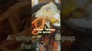 Loving the sound of A simple  bibimpap for brunch #asmr koreanfood