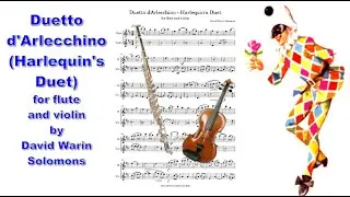 Duetto d'Arlecchino (Harlequin's duet) for flute and violin