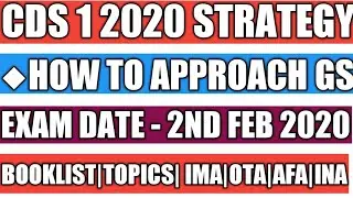 CDS 1 2020  STRATEGY GS |CDS-2020| strategy for OTA/IMA/AIR-FORCE/NAVY| 2020 CDS 1|