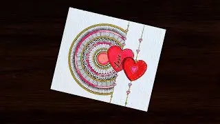 Easy Valentine Mandala Art for Beginners | Heart Mandala Drawing Tutorial