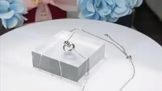 Wholesale 925 Sterling Silver Interlocking Heart Halo Buckle Necklace | Guangzhou Yusheng Jewelry