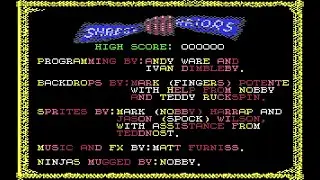 Shadow Warriors (Commodore 64) &ndash;&nbsp;&Eacute;cran-titre (PAL) &ndash;&nbsp;1080p