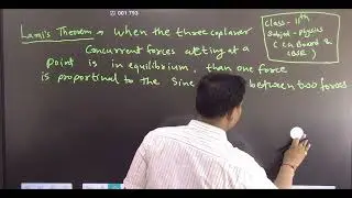 class 11 ।। Lami's theorem ।। CBSE ।। CGBSE