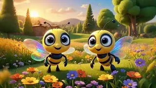 Five Bubble Bees Pop in the Sun | Counting & Action Song for Kids | Nursery Rhymes and Baby Songs