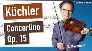 K&uuml;chler Concertino Op. 15 | 2. Mov. In the style of Antonio Vivaldi | violin sheet music | piano a.