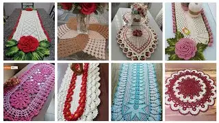 Intricate floral motifs crocheted in soft pastels, perfect for spring or tea settings