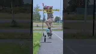 My first 5050 on a round rail. #flatbar #5050grind #beginner #shorts #foryou #practice #enjoylife