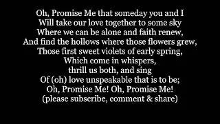 OH PROMISE ME Wedding Ceremony Lyrics Words text trending love engagement vows sing along music song