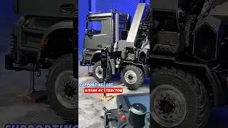 Watch this! Release the hydraulic supports on the 1/14 4151AK Tractor Truck #rc #model #machine