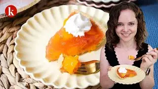 No-Bake Peach Jello Pie | Graham Cracker Crust and Canned Peaches