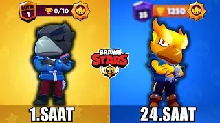 24 SAAT BOYUNCA CROW OYNADIM! KA&Ccedil; KUPA KASTIM? Brawl Stars