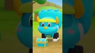 🔷 Learn Blue with Baby Dinos in Treasure Chest! 🎁 #gogodinobabyland #cute #colors #cartoon