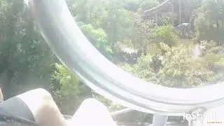 Onride Free Fall Tower Plopsaland Deutschland (schwarzer Wagon)