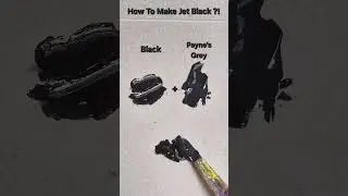 How to make Jet Black Color #satisfying #mixedcolors #colormixingmagic #jetblack