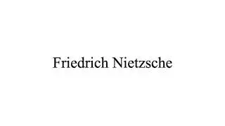 How to say Friedrich Nietzsche in german